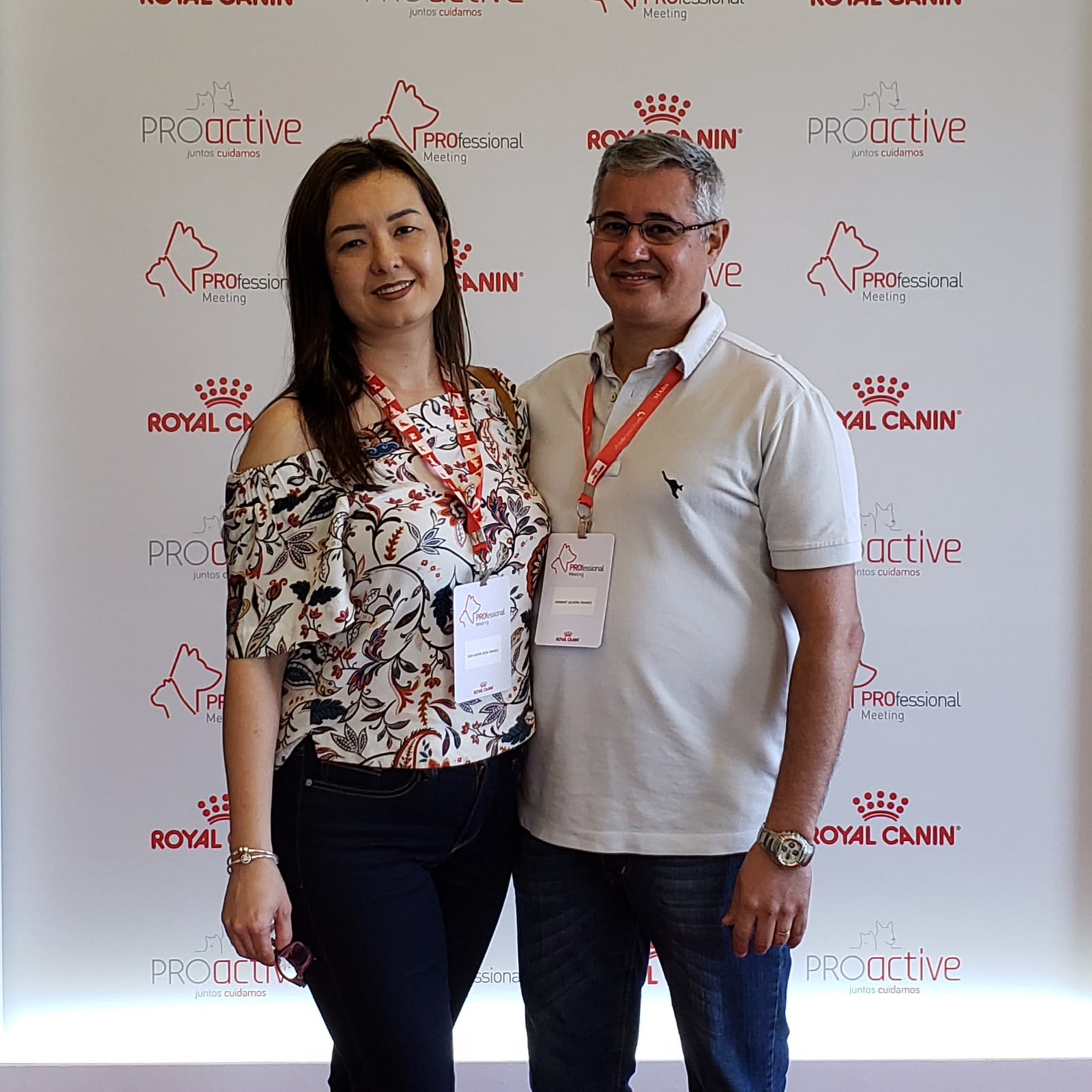 Ieda e Herbert, responsáveis pela Ueda House, em um encontro profissional do setor pet